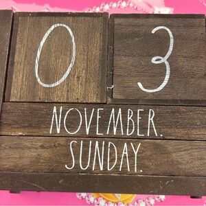 Rae Dunn Wood Block Perpetual Calendar Fall Decor Rustic Farmhouse Decor